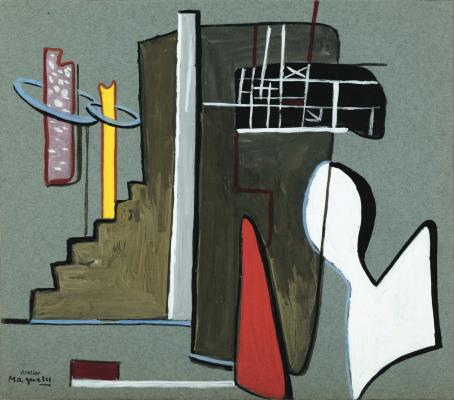 Magnelli, gouache sur carton, c.1937, 18,8 x 21,3 cm