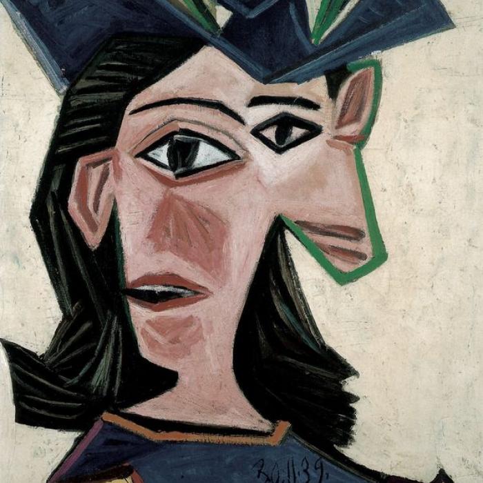 Pablo Picasso, Buste de femme au chapeau (Dora), 1939 Huile sur toile 55.0 x 46.5 cm Fondation Beyeler