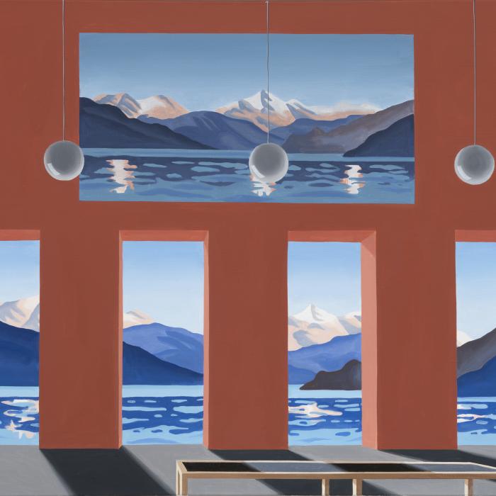 Bellavista, Thomas Huber, 2021, huile sur toile, 100x140 cm