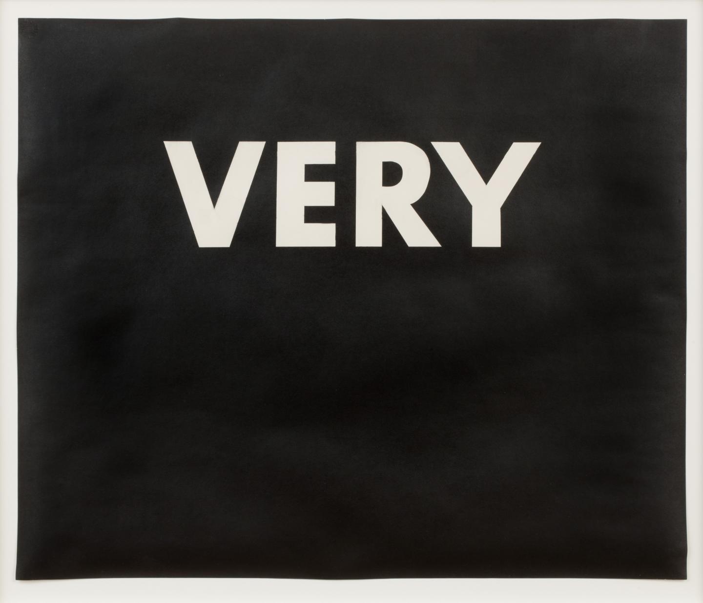 Ed Ruscha Very, 1973. Pastel on paper, 57.78 x 73.02 cm. UBS Art Collection © Ed Ruscha. Courtesy of the artist and Gagosian. Photo Emily Hodes 