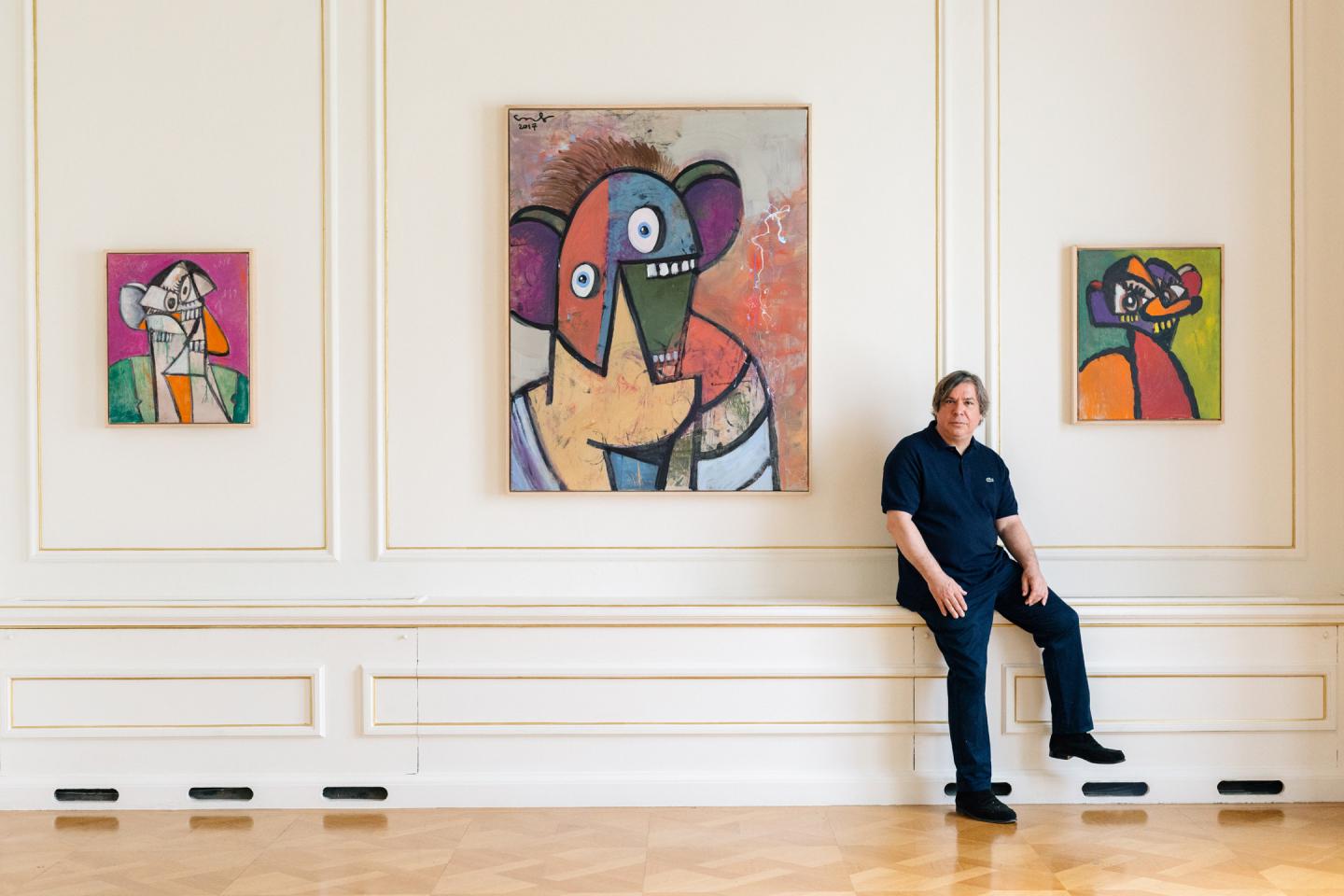 19/19 George Condo, Paper Faces, 1997, acrylic, oil and paper on canvas © George Condo, 2018. Courtesy of the artist and Skarstedt, New York