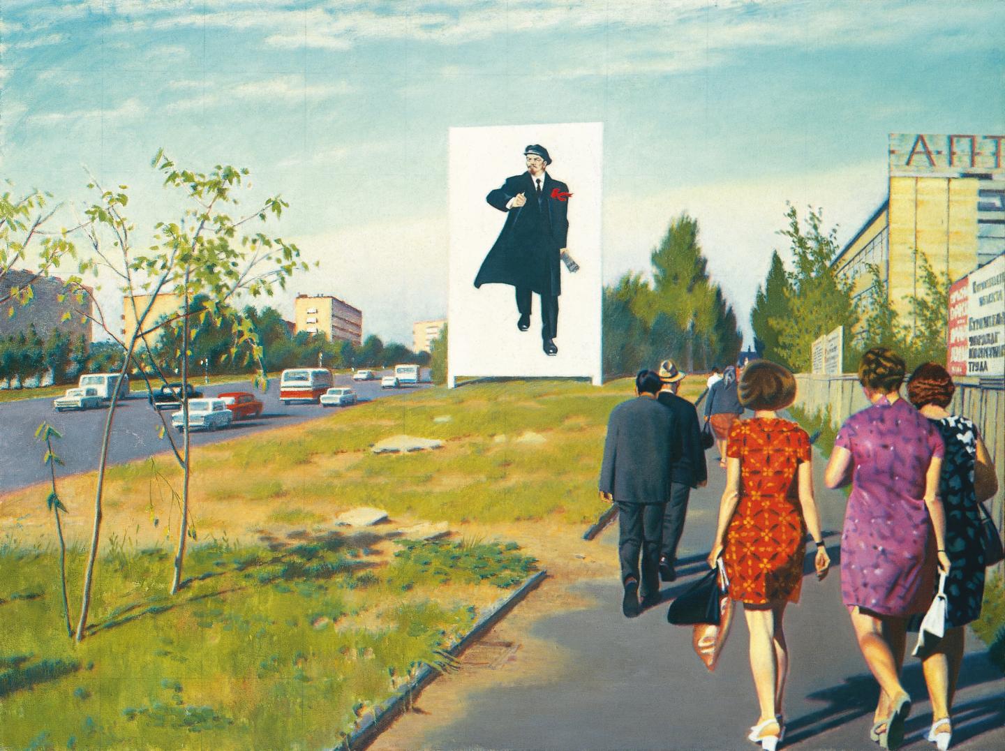 Krasikov street, 1977, oil on canvas, 150 x 198,5 cm