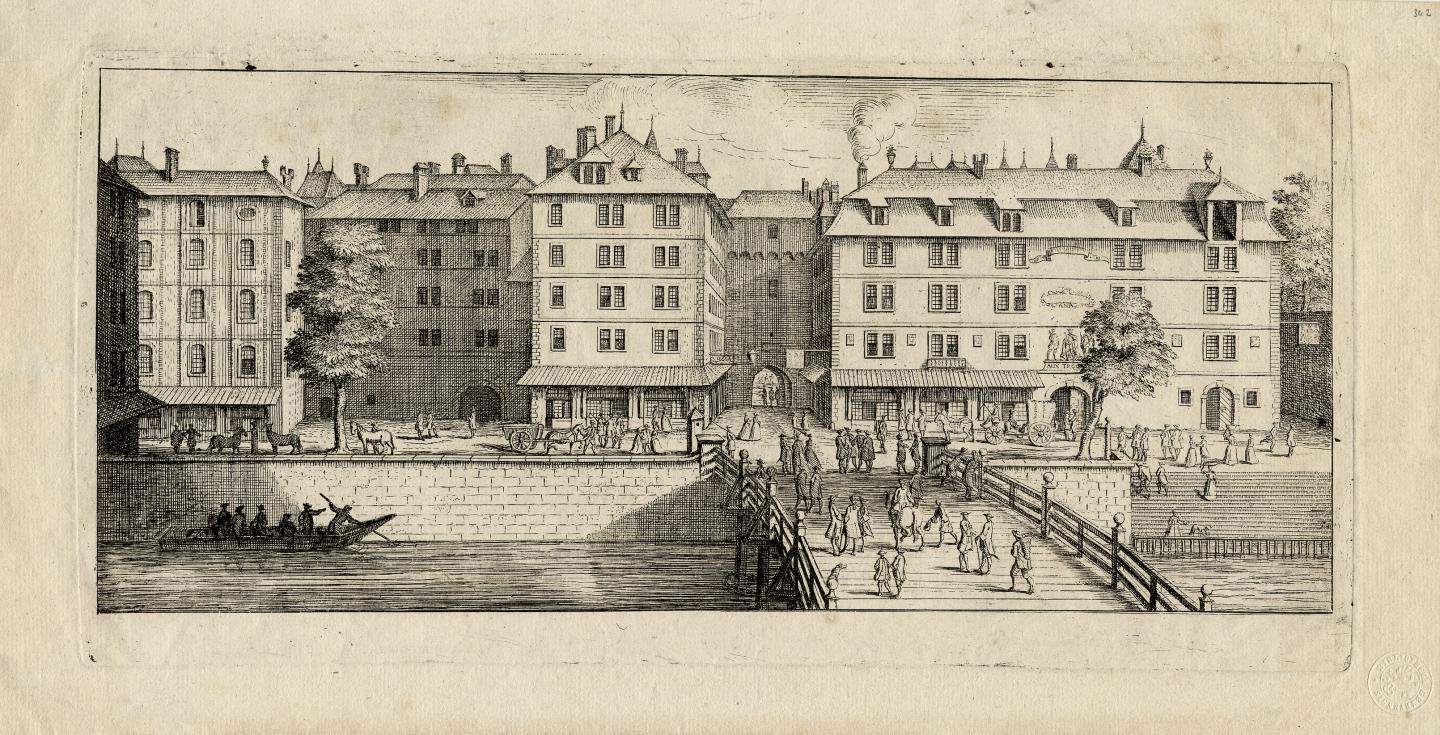 Robert Gardelle, Genève bel-Air vue de la Tour de l'Ile ©Bibliothèque de Genève