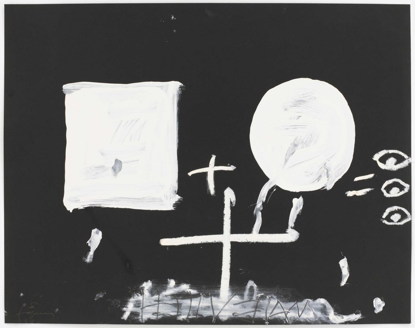 Antoni Tàpies, Blanc sobre negre II, 1999, © Fundació Antoni Tàpies / 2019, ProLitteris, Zurich
