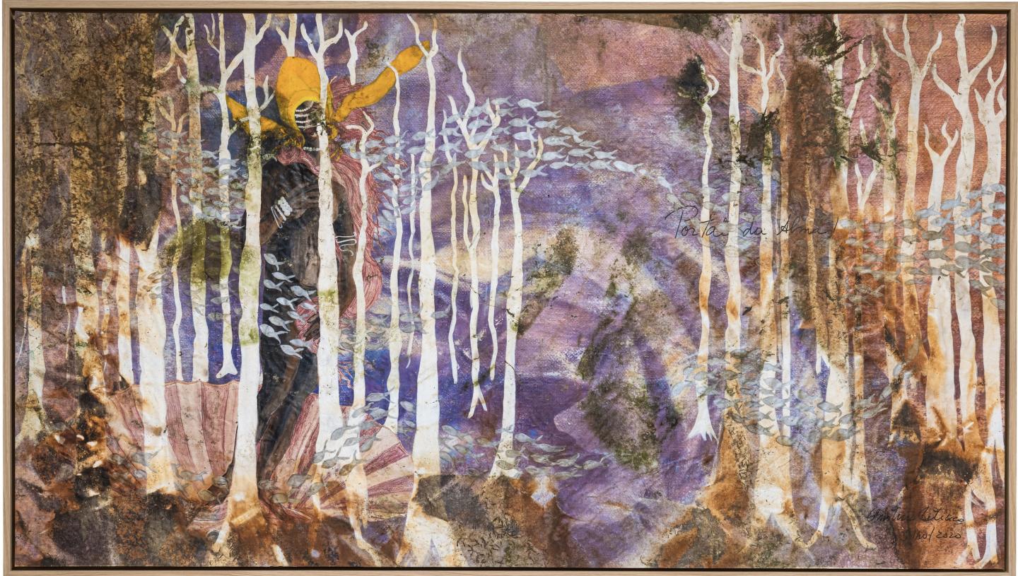 Christina Oiticica - Nanã- 2020 , Mixed technique on canvas, 141 x 248 cm