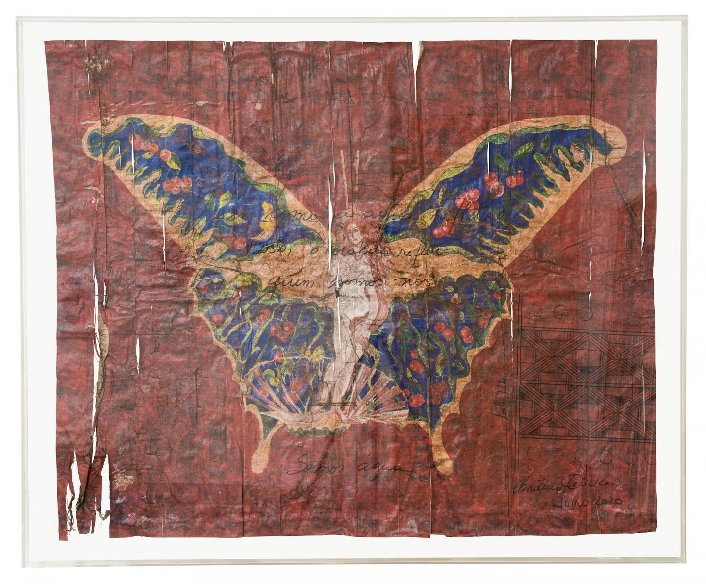 Christina Oiticica, Txatxu Pataxo, Naõ - Being Enchanted II, 2020, Mixed technique on canvas, 161 x 141 cm
