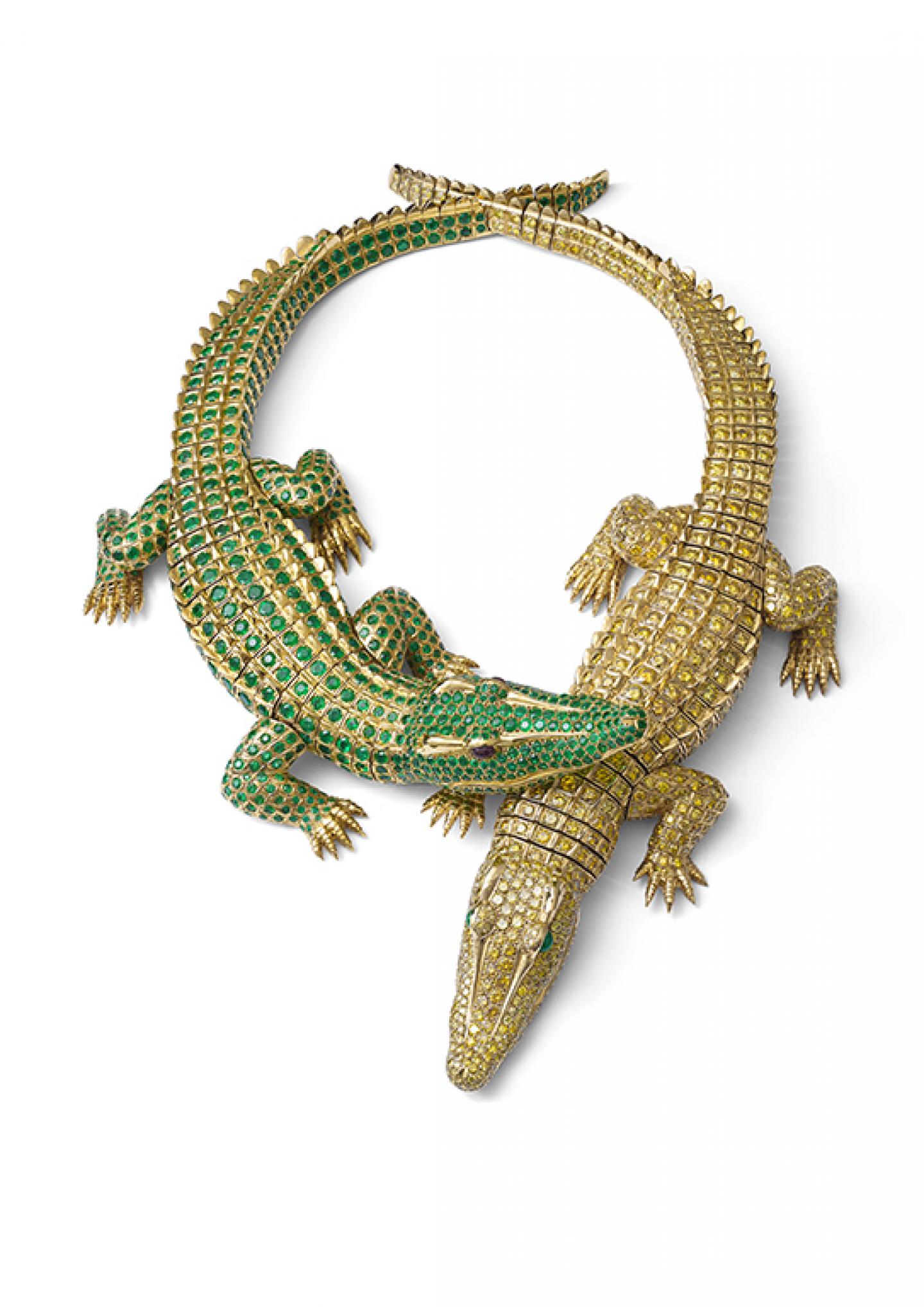 Collier Crocodiles, 1975, Commande de Maria Félix