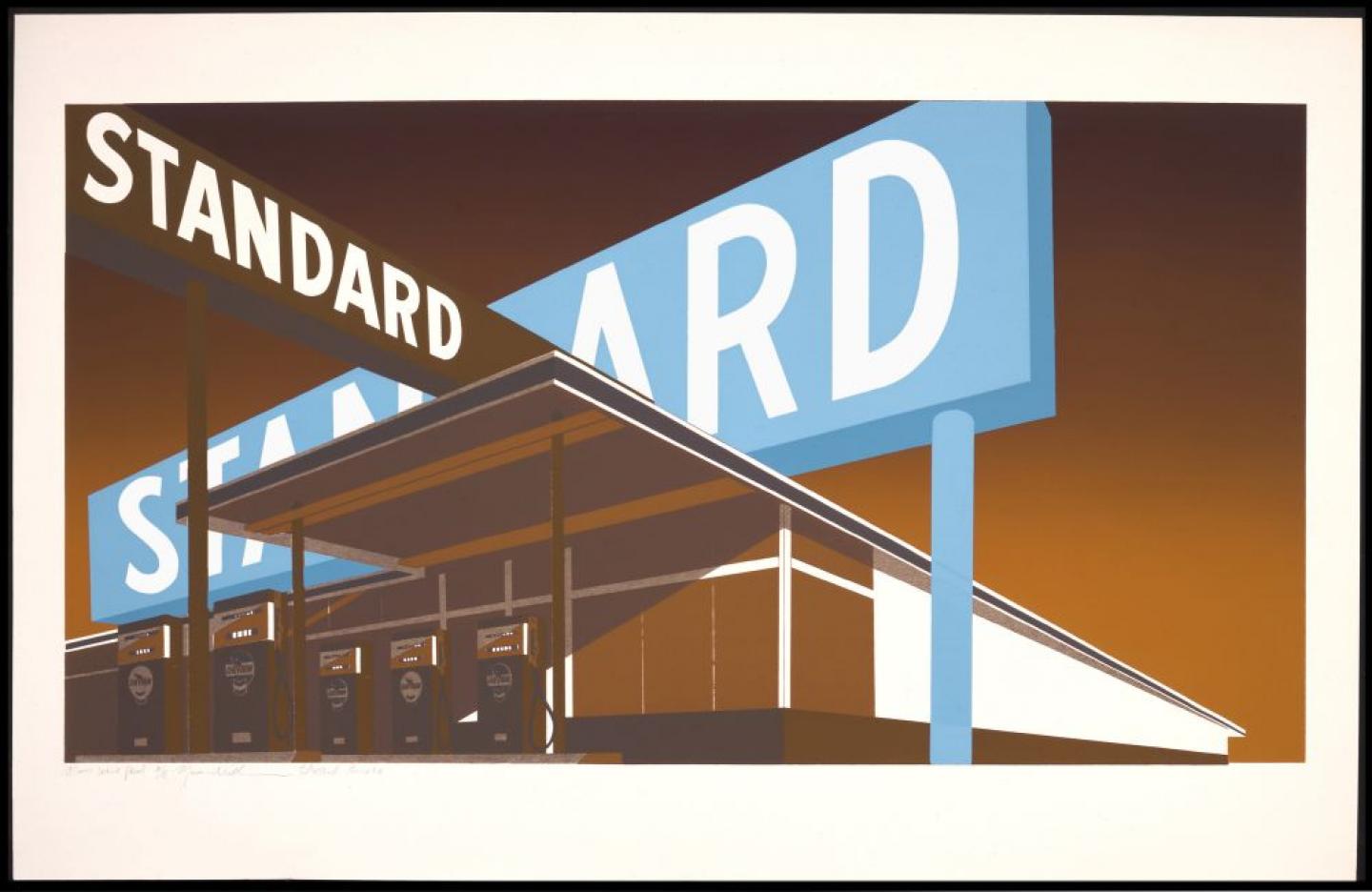 Ed Ruscha Double Standard, 1970. Screenprint, 65,4 x 101,6 cm. UBS Art Collection  © Ed Ruscha. Courtesy of the artist & Gagosian. 