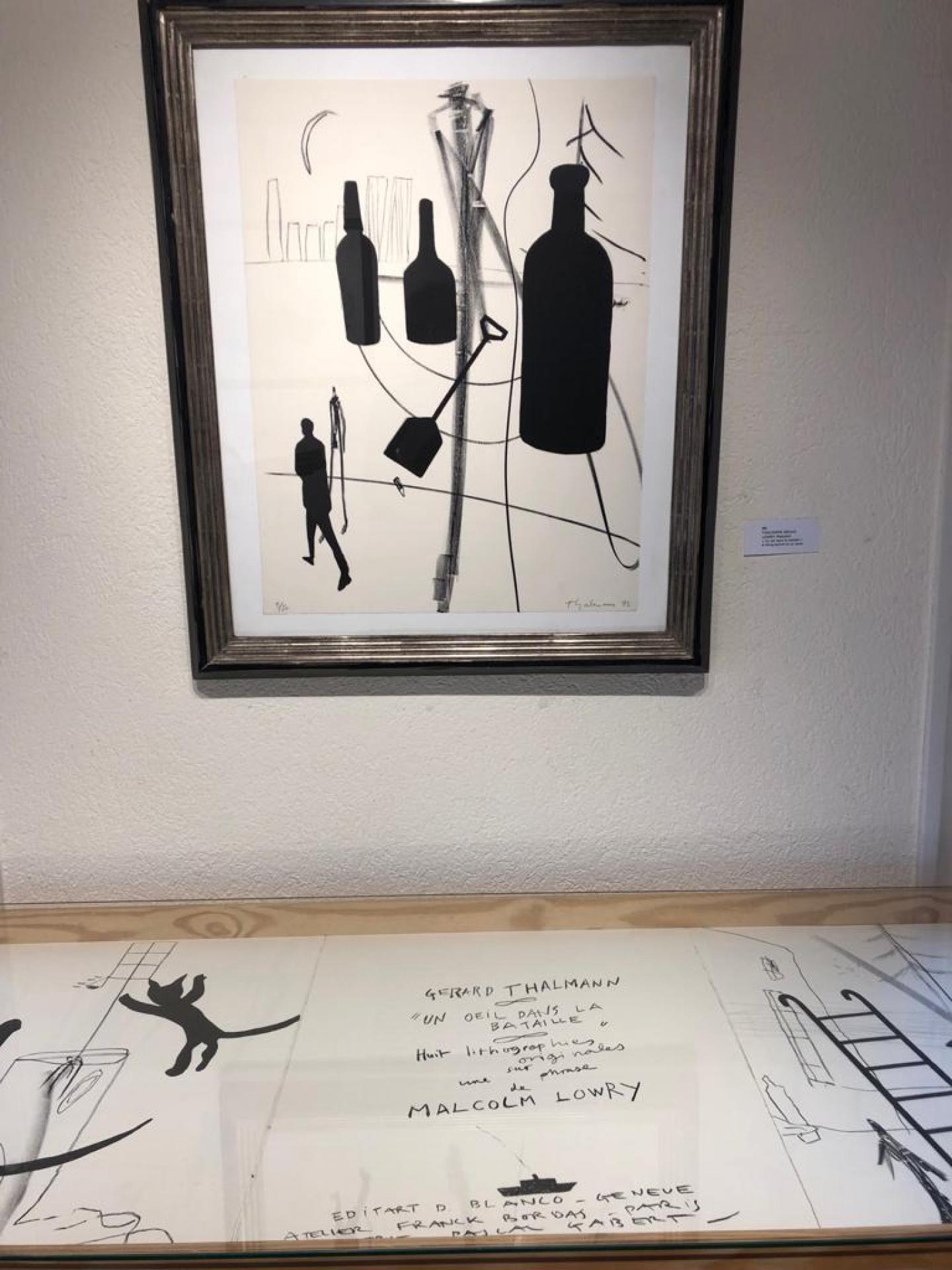 Edition "Un oeil dans la bataille", 8 lithographies de Gérard Thalmann & texte de Malcom Lowry