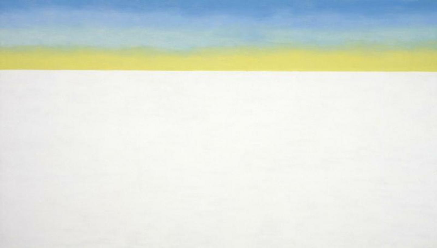 Georgia O'Keeffe,  Sky Above Clouds - Yellow Horizon and Clouds, 1976 - 1977, @ Centre Pompidou